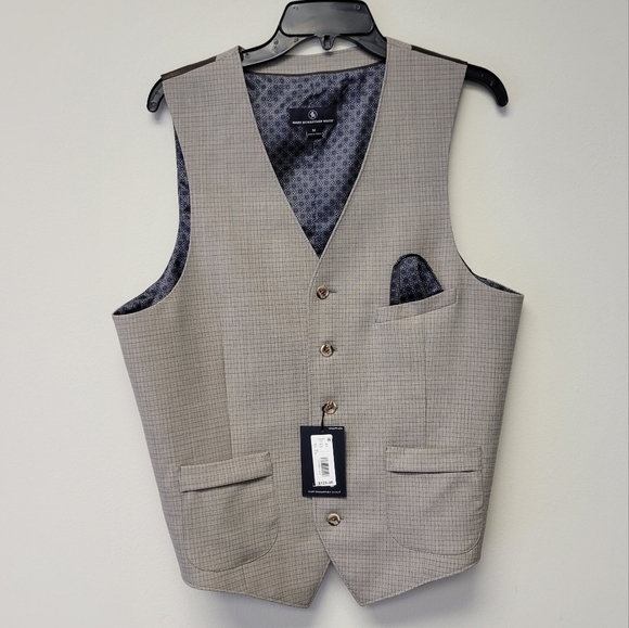 Hart Schaffner Marx Plaid Vest Tan M - Picture 7 of 7